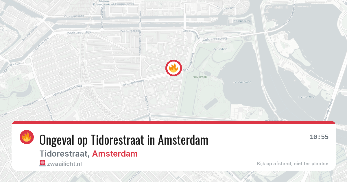 Ongeval op Tidorestraat in Amsterdam — 9 mei 2026