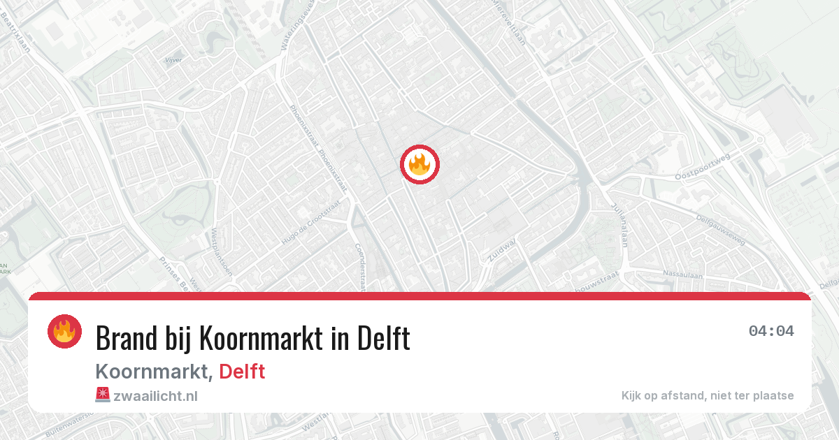 Brand bij Koornmarkt in Delft — 6 mei 2026