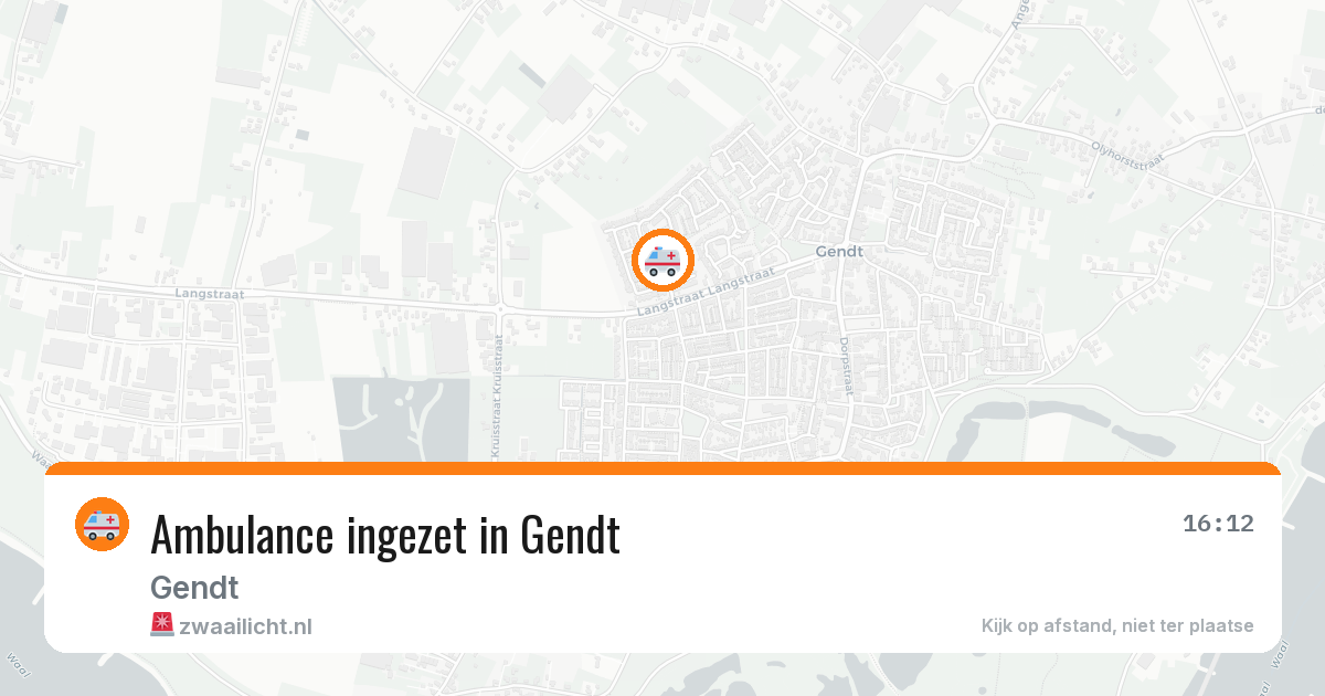 Ambulance ingezet in Gendt — 11 aug 2026