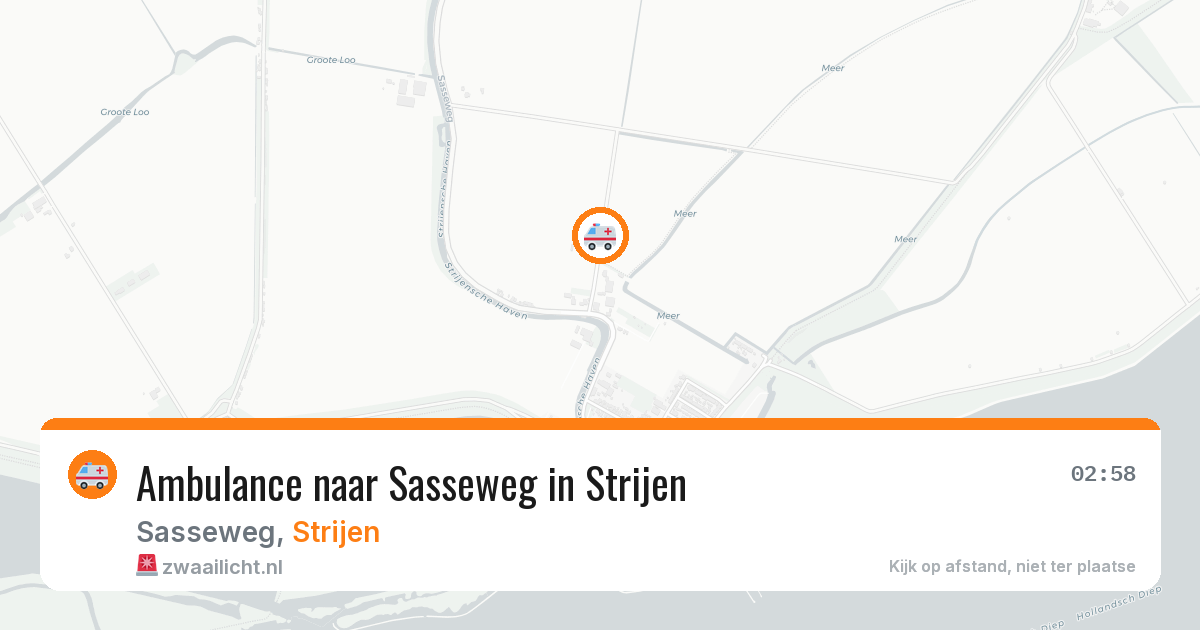 Ambulance naar Sasseweg in Strijen — 22 mrt 2026