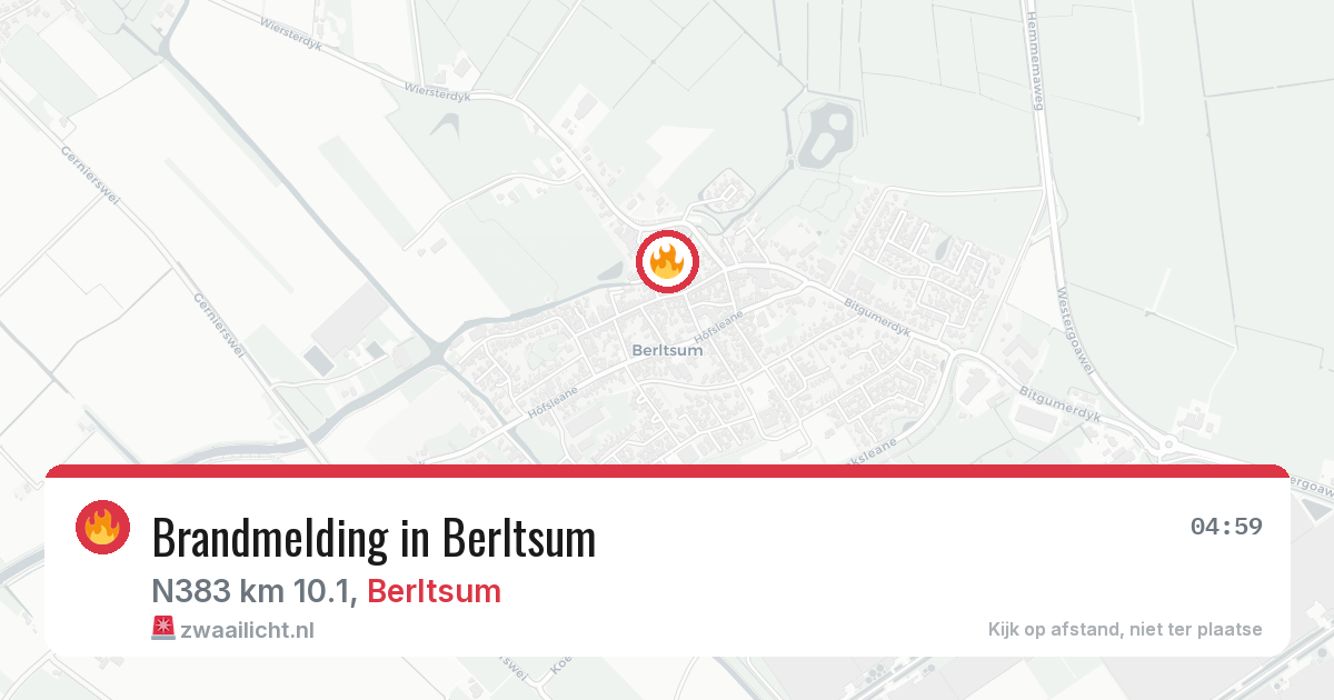 Brandmelding in Berltsum — 25 mrt 2026
