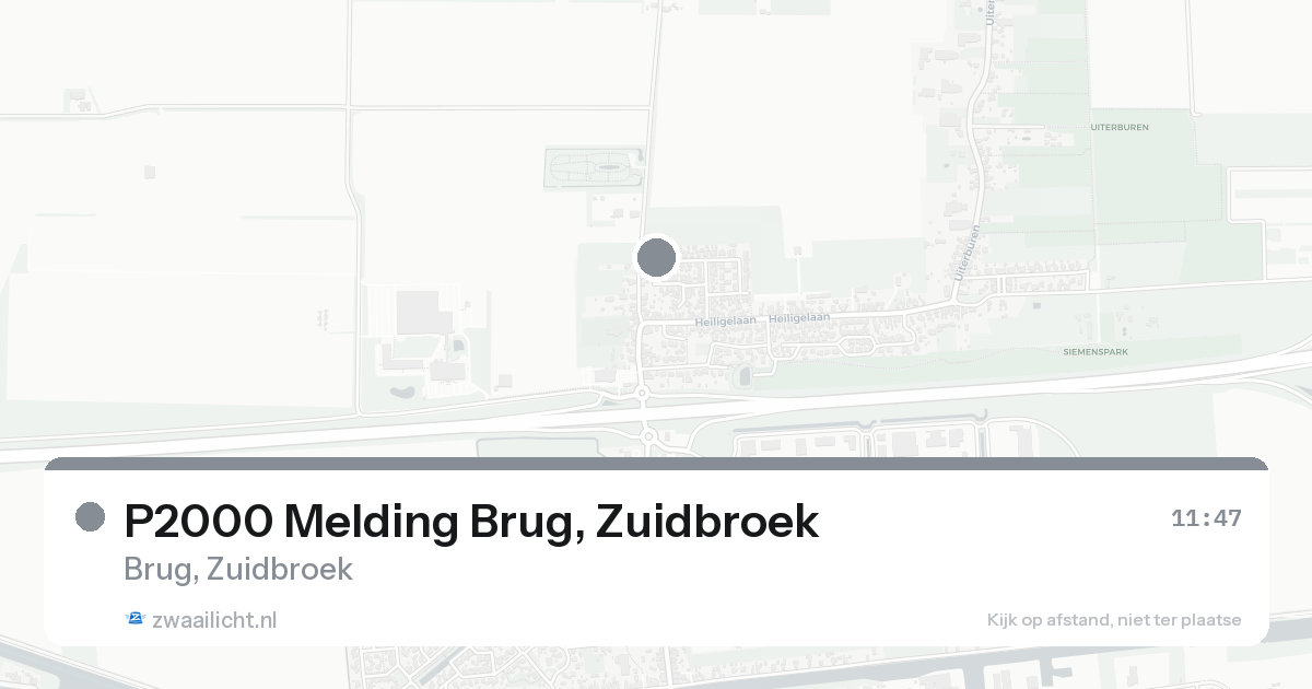 P2000 Melding Brug, Zuidbroek — 22 aug 2026