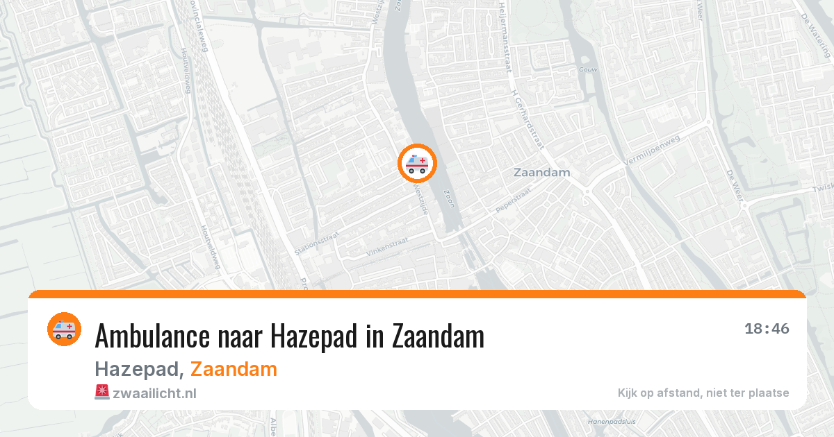 Ambulance naar Hazepad in Zaandam — 17 jan 2026