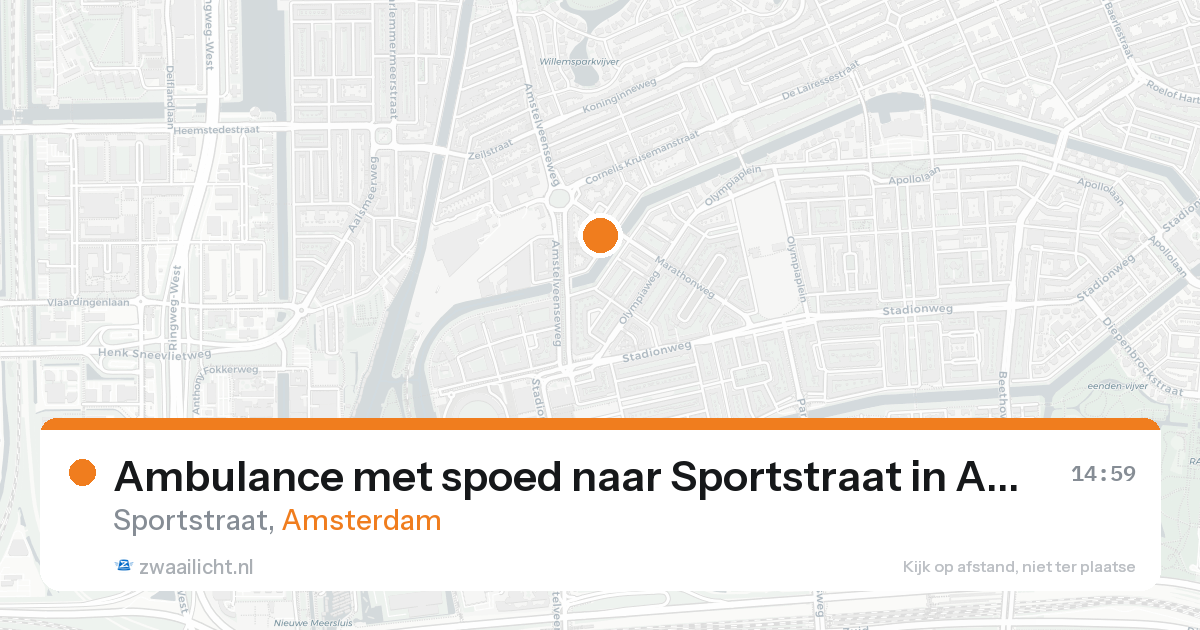 Ambulance met spoed naar Sportstraat in Amsterdam — 7 feb 2026