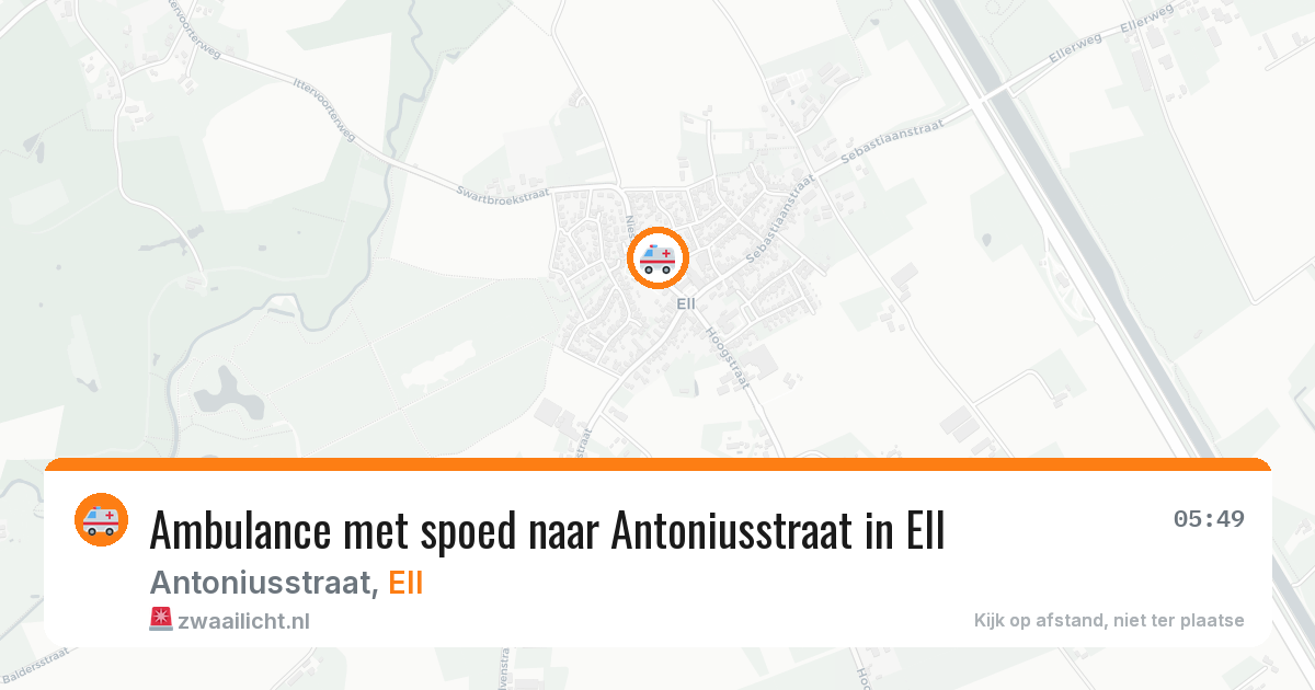 Ambulance met spoed naar Antoniusstraat in Ell — 3 feb 2026