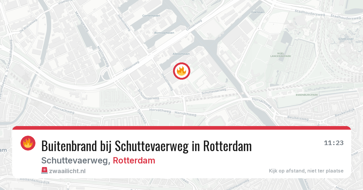 Buitenbrand bij Schuttevaerweg in Rotterdam — 4 aug 2026