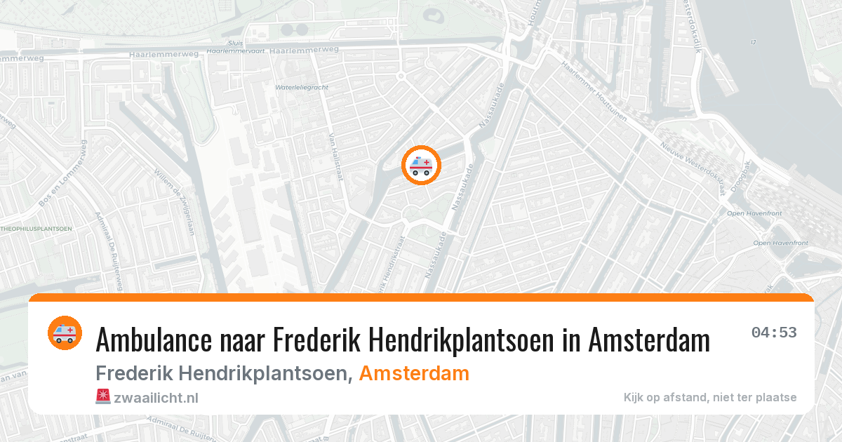 Ambulance naar Frederik Hendrikplantsoen in Amsterdam — 12 aug 2026