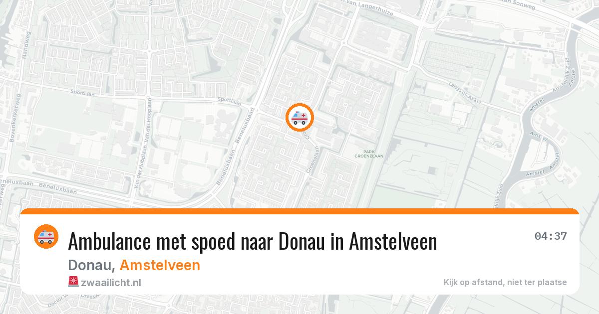 Ambulance met spoed naar Donau in Amstelveen — 30 apr 2026