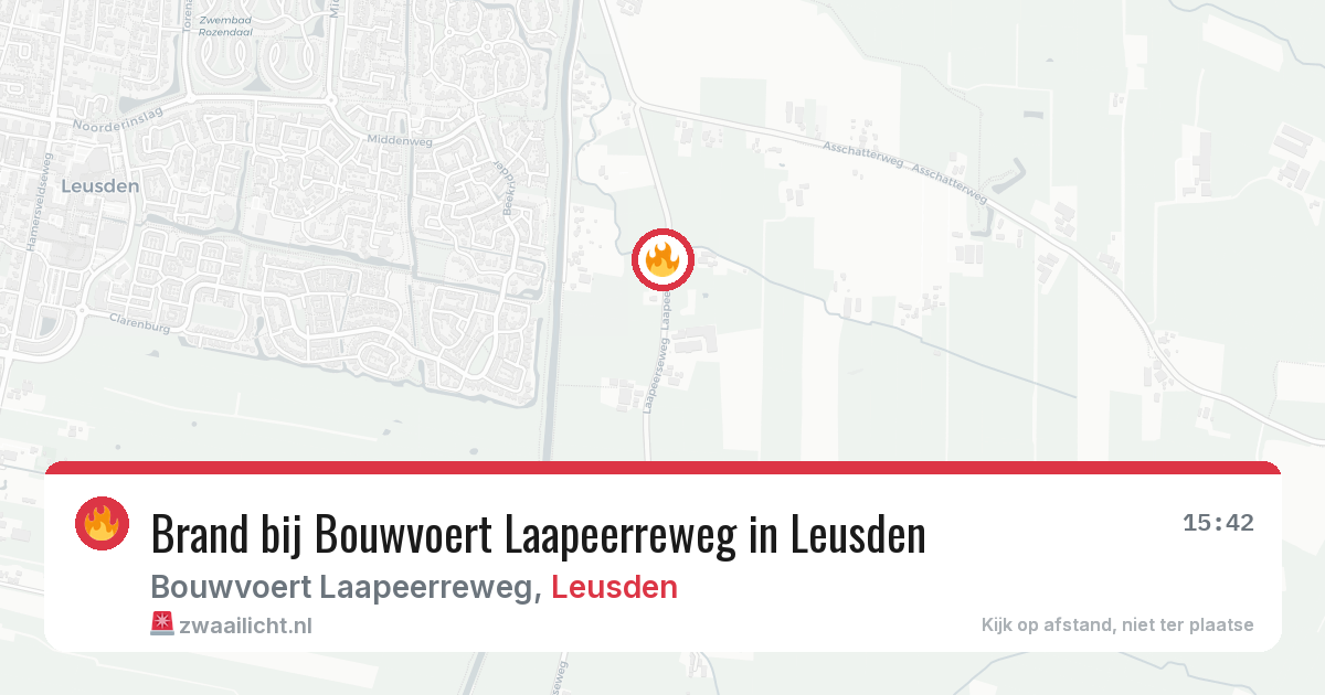 Brand bij Bouwvoert Laapeerreweg in Leusden — 22 jun 2026