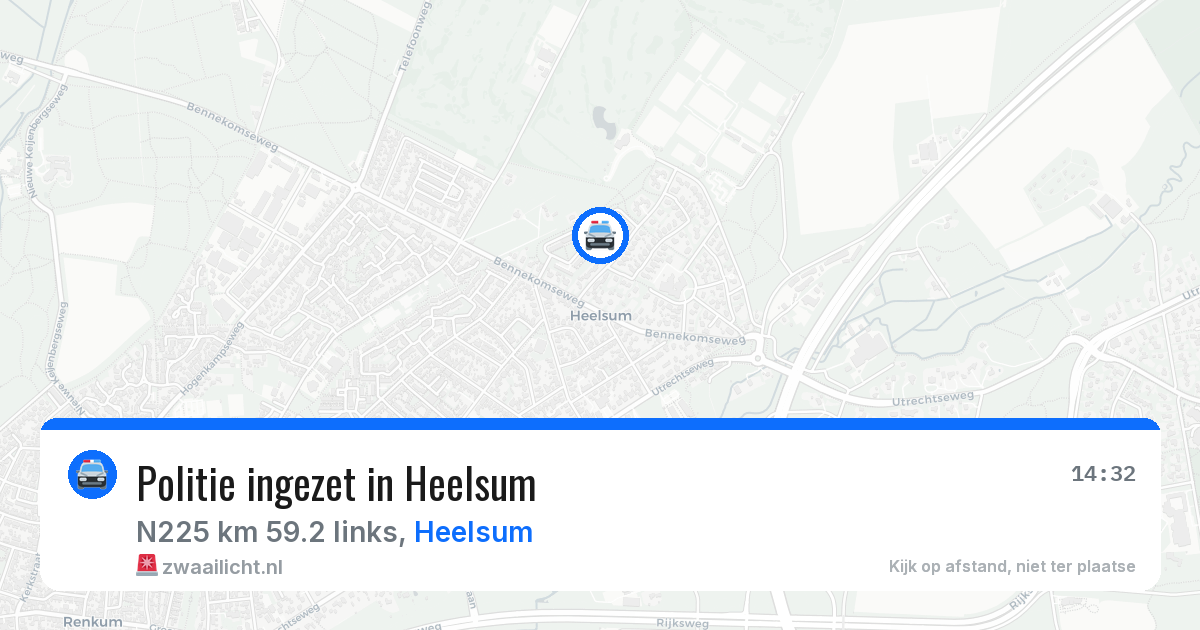 Politie ingezet in Heelsum — 24 jun 2026 | 🚨 Zwaailicht.nl