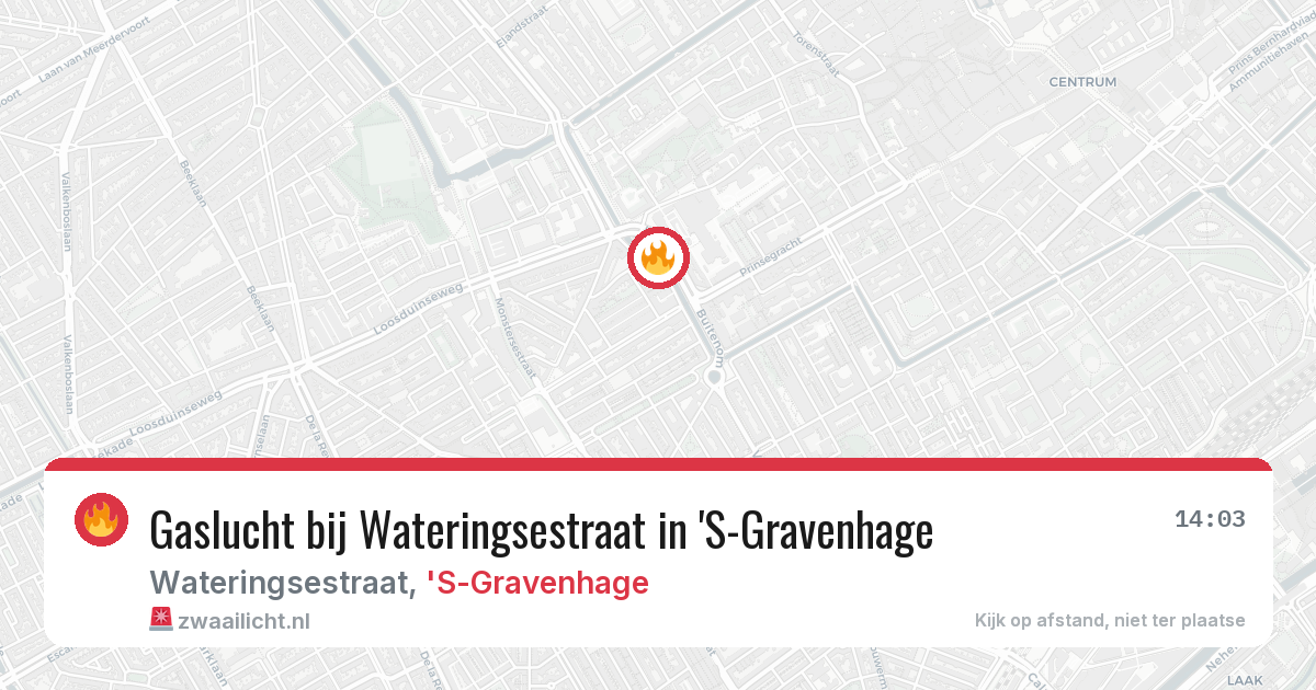 Gaslucht bij Wateringsestraat in 'S-Gravenhage — 10 apr 2026