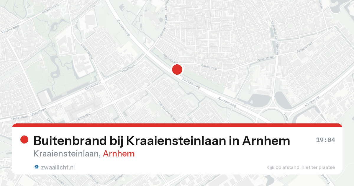 Buitenbrand bij Kraaiensteinlaan in Arnhem — 16 aug 2026