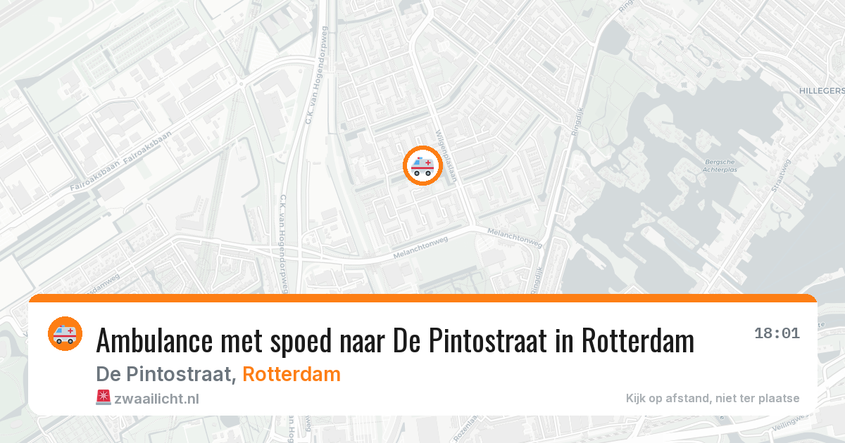 Ambulance met spoed naar De Pintostraat in Rotterdam — 25 jun 2026