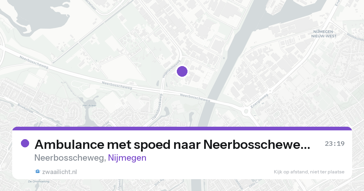 Ambulance met spoed naar Neerbosscheweg in Nijmegen — 19 aug 2026