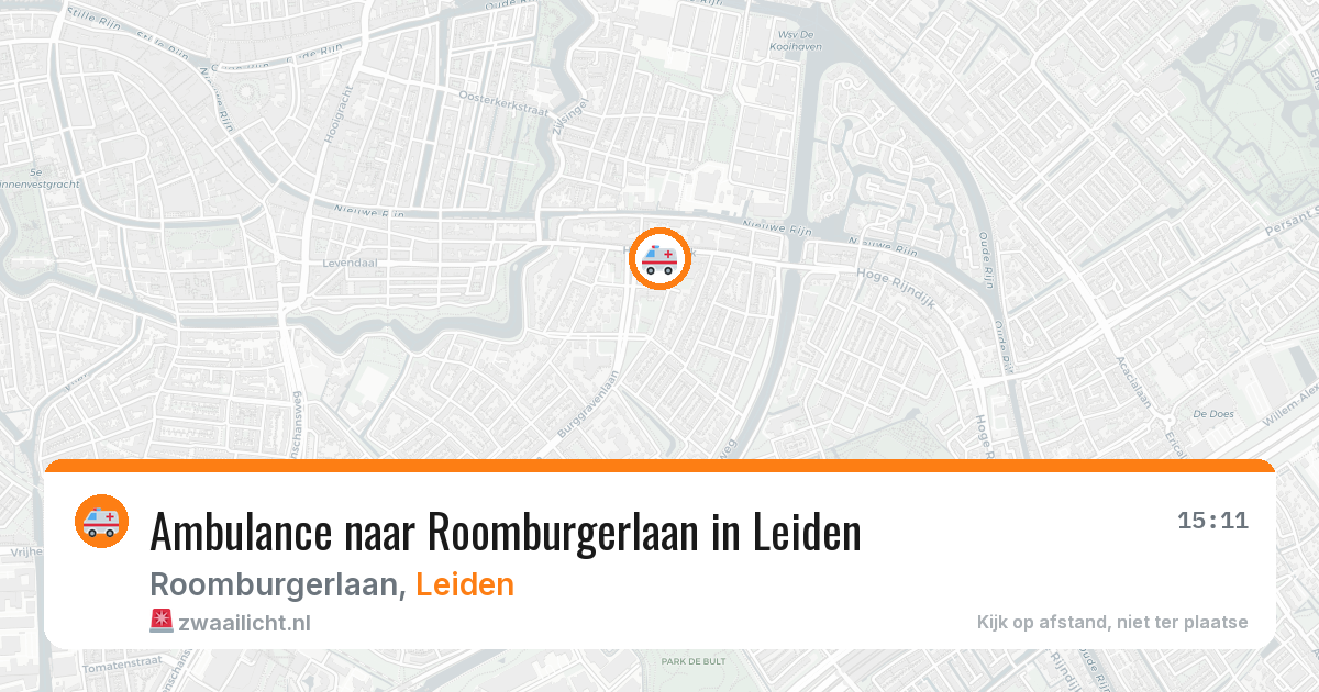 Ambulance naar Roomburgerlaan in Leiden — 4 aug 2026