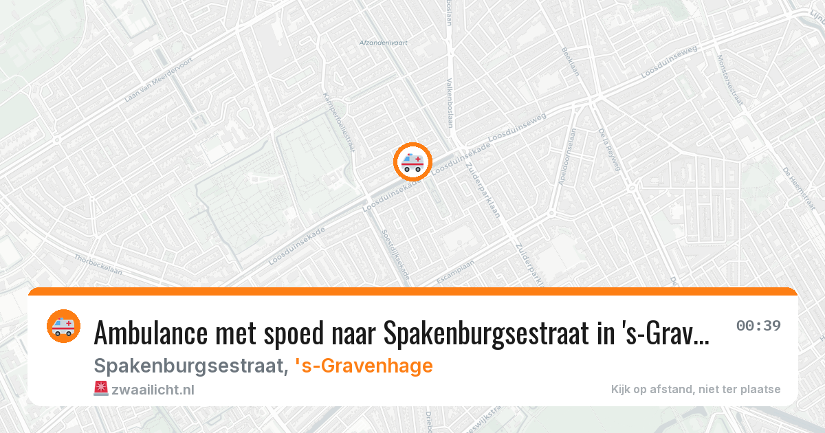 Ambulance met spoed naar Spakenburgsestraat in 's-Gravenhage — 26 jun 2026
