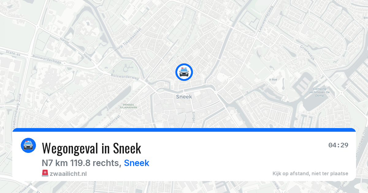 Wegongeval in Sneek — 28 jun 2026