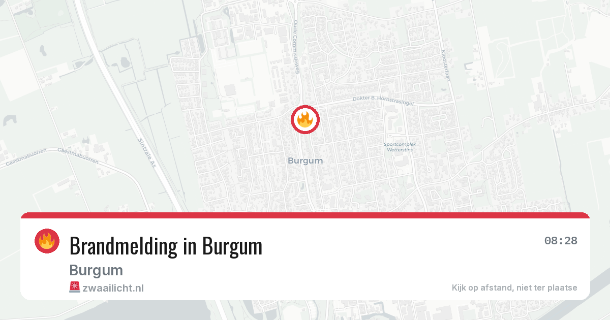 Brandmelding in Burgum — 17 jul 2026
