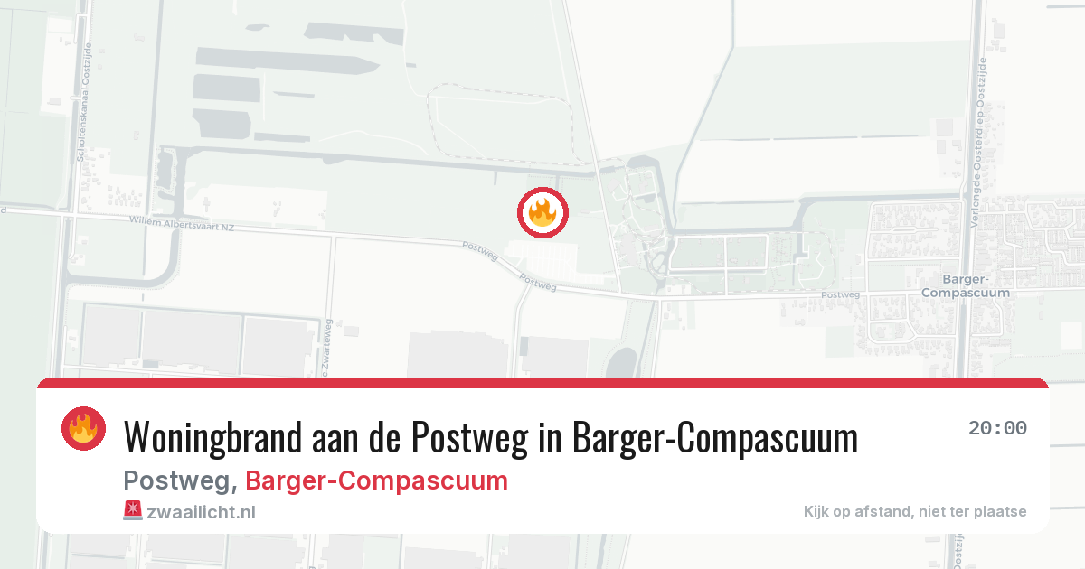 Woningbrand aan de Postweg in Barger-Compascuum — 2 feb 2026