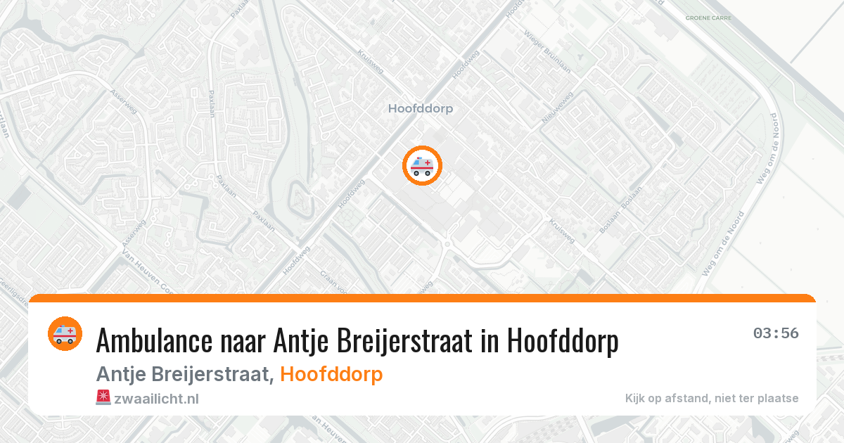 Ambulance naar Antje Breijerstraat in Hoofddorp — 26 jul 2026