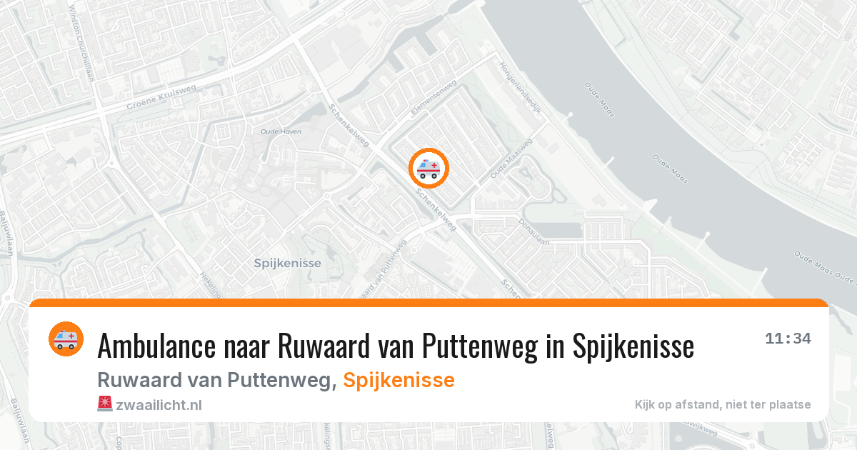 Ambulance naar Ruwaard van Puttenweg in Spijkenisse — 9 mei 2026