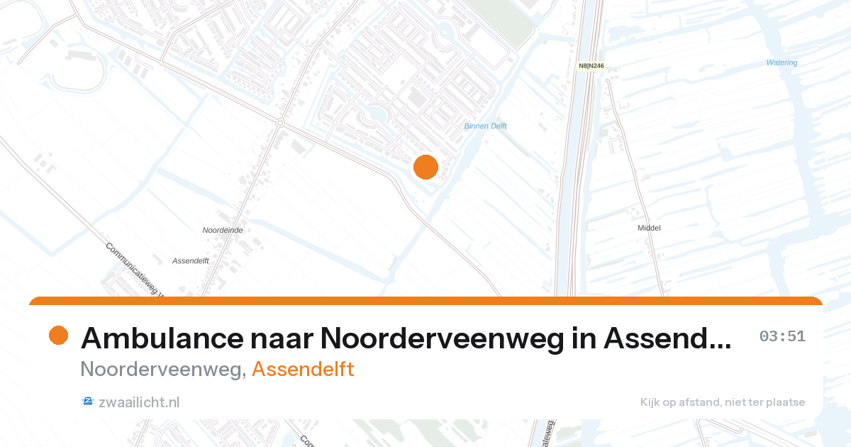 Ambulance naar Noorderveenweg in Assendelft — 11 jun 2026
