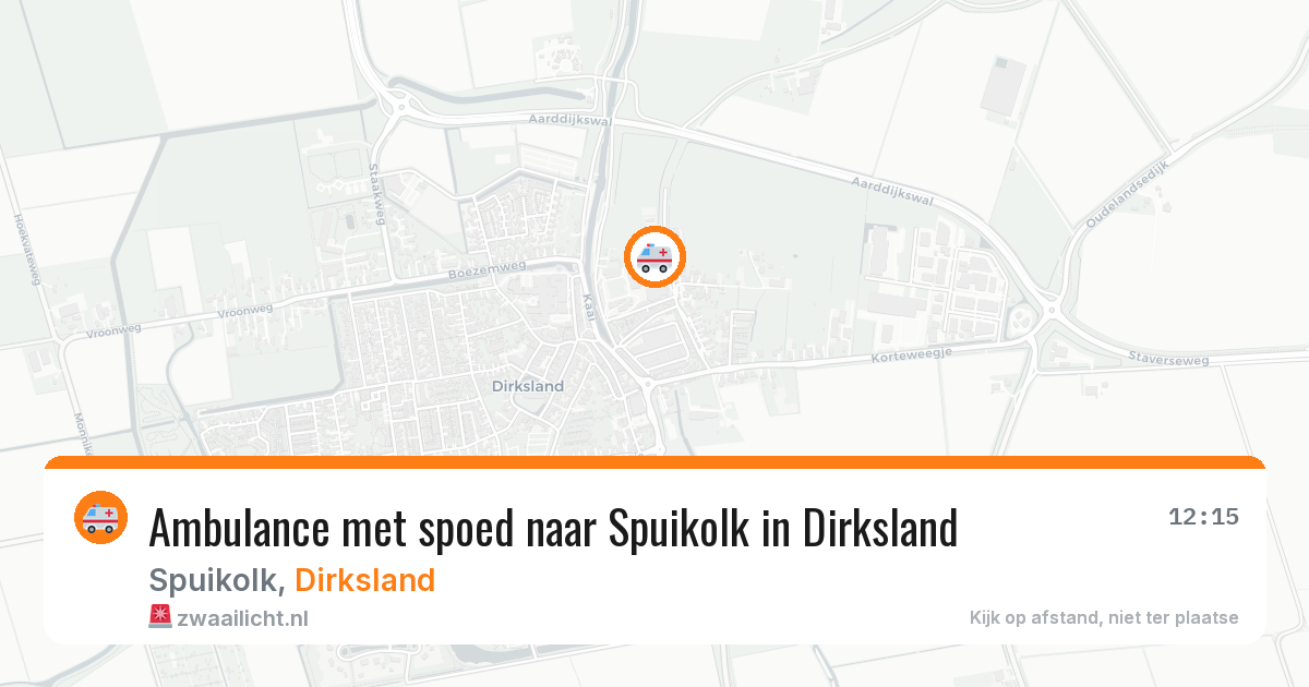 Ambulance met spoed naar Spuikolk in Dirksland — 25 mei 2026