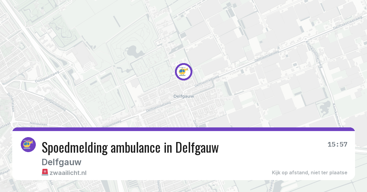 Spoedmelding ambulance in Delfgauw — 31 mrt 2026