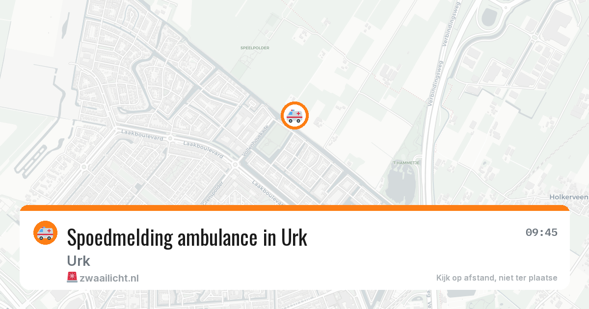 Spoedmelding ambulance in Urk — 20 jan 2026