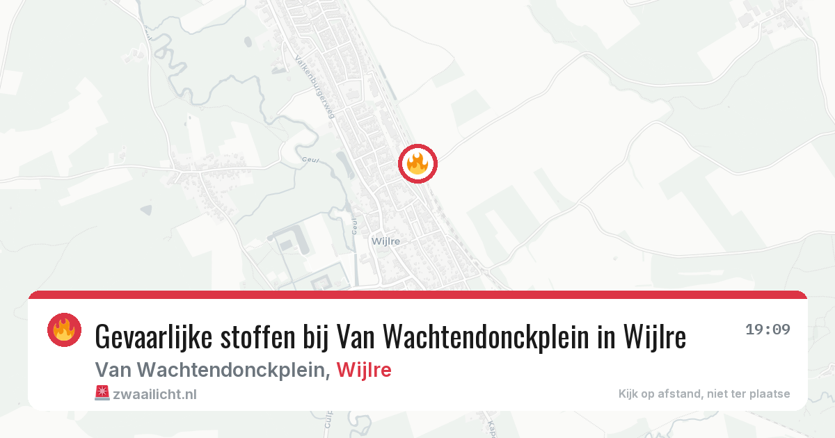 Gevaarlijke stoffen bij Van Wachtendonckplein in Wijlre — 18 jun 2026