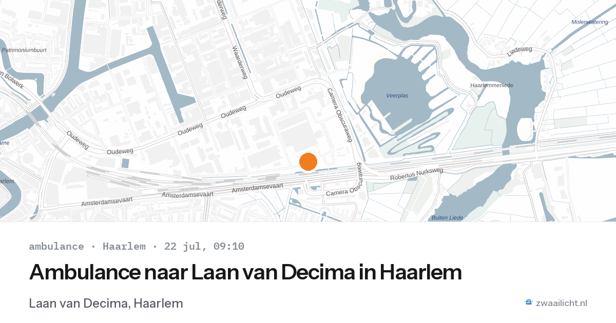 Ambulance naar Laan van Decima in Haarlem — 22 jul 2026