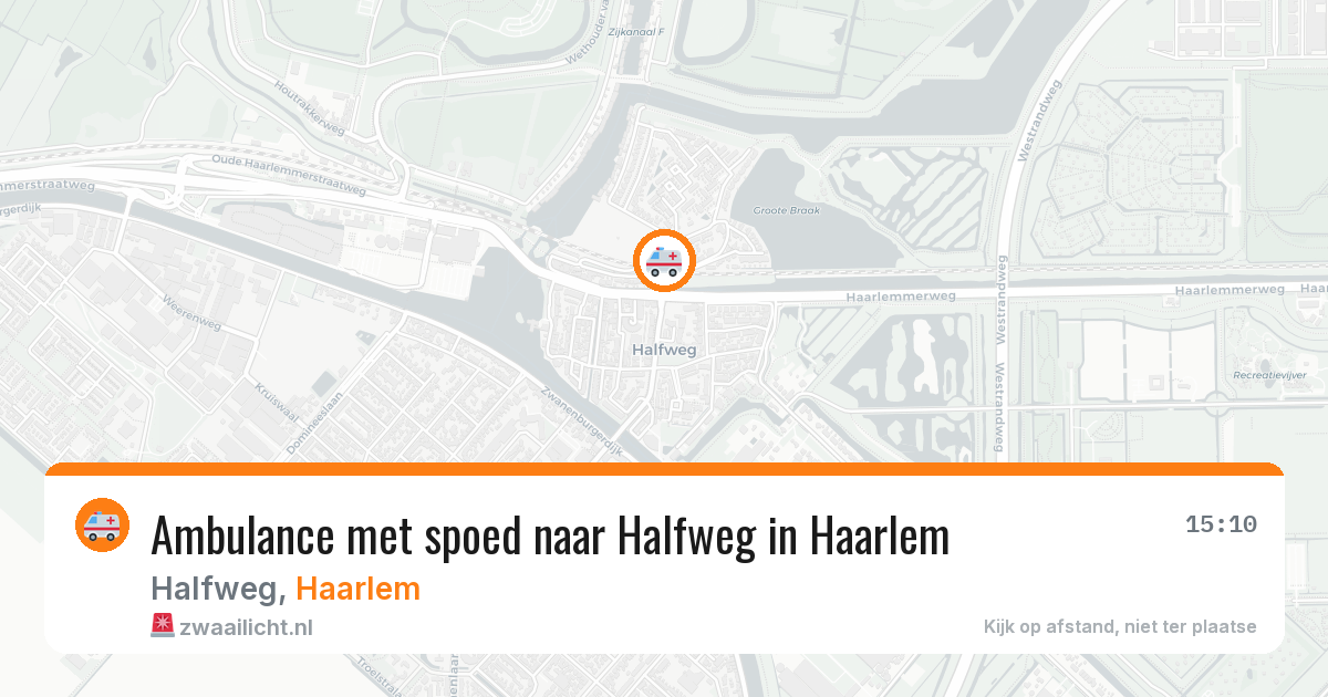 Ambulance met spoed naar Halfweg in Haarlem — 8 jul 2026