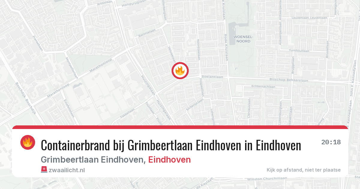 Containerbrand bij Grimbeertlaan Eindhoven in Eindhoven — 28 jul 2026
