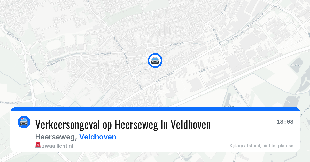 Verkeersongeval op Heerseweg in Veldhoven — 3 aug 2026