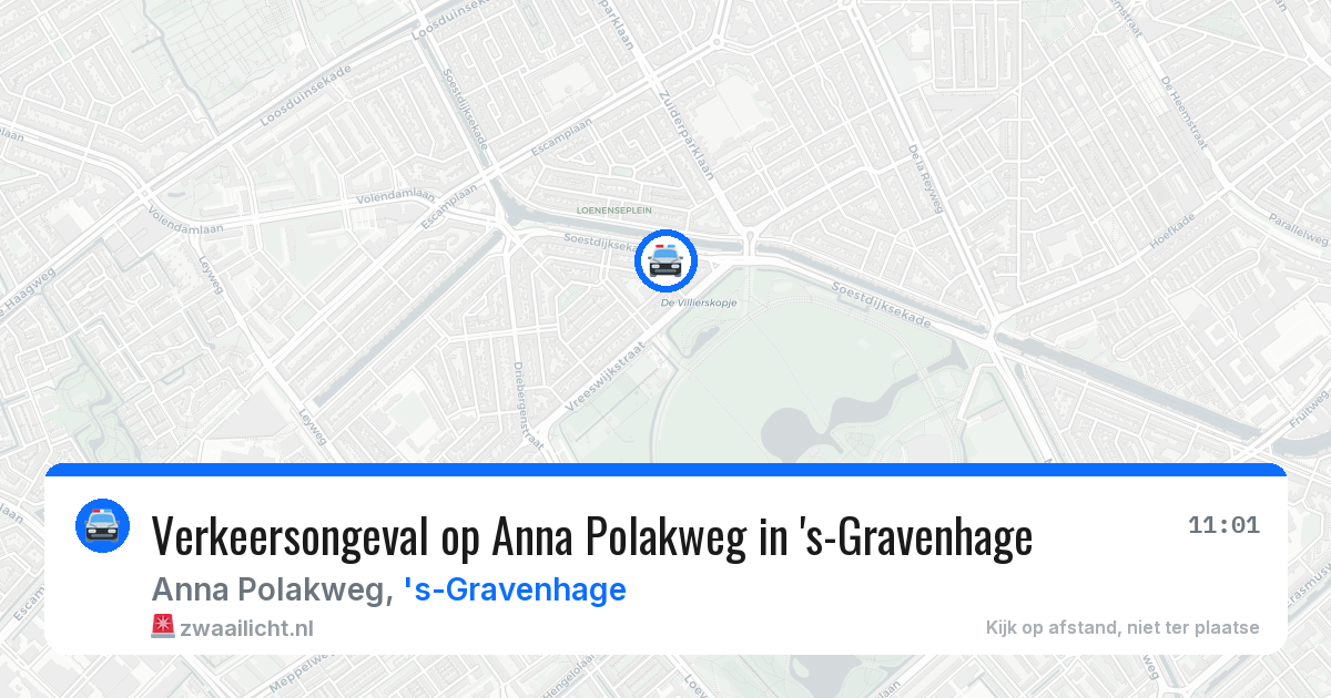 Verkeersongeval op Anna Polakweg in 's-Gravenhage — 3 jul 2026