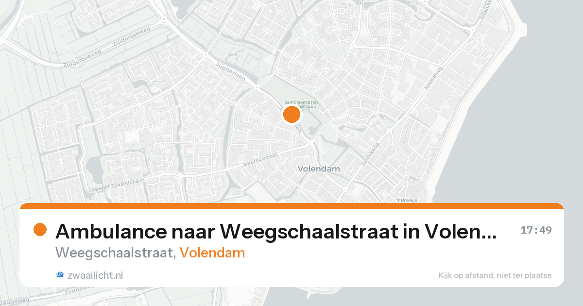 Ambulance naar Weegschaalstraat in Volendam — 24 aug 2026