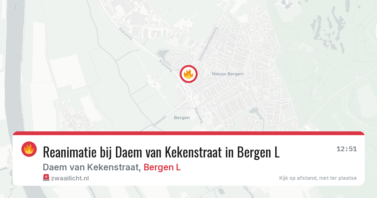 Reanimatie bij Daem van Kekenstraat in Bergen L — 22 jun 2026