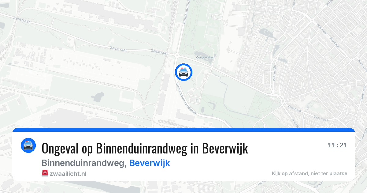 Ongeval op Binnenduinrandweg in Beverwijk — 3 aug 2026