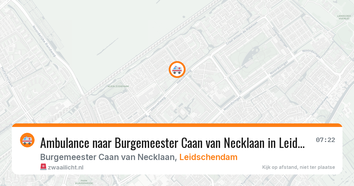Ambulance naar Burgemeester Caan van Necklaan in Leidschendam — 26 mrt 2026