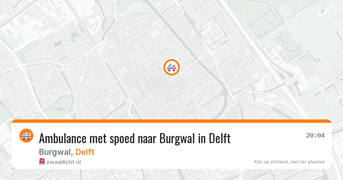Ambulance met spoed naar Burgwal in Delft — 2 mei 2026