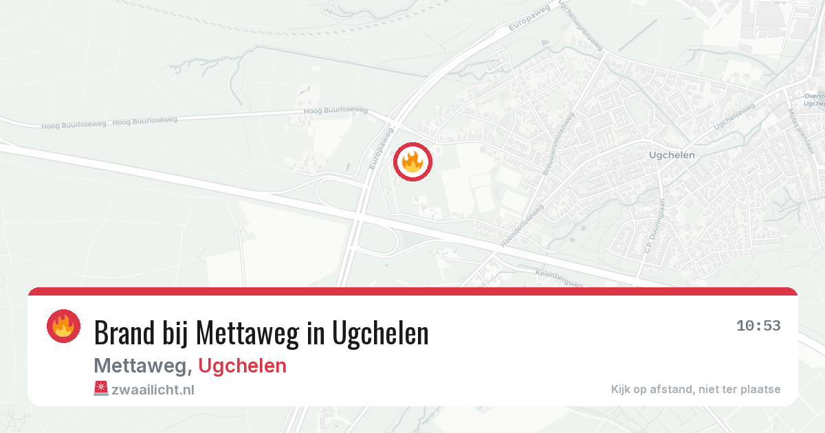 Brand bij Mettaweg in Ugchelen — 25 mei 2026