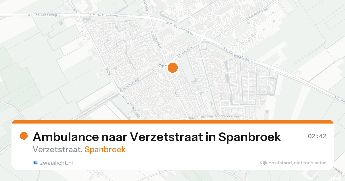 Ambulance naar Verzetstraat in Spanbroek — 13 aug 2026