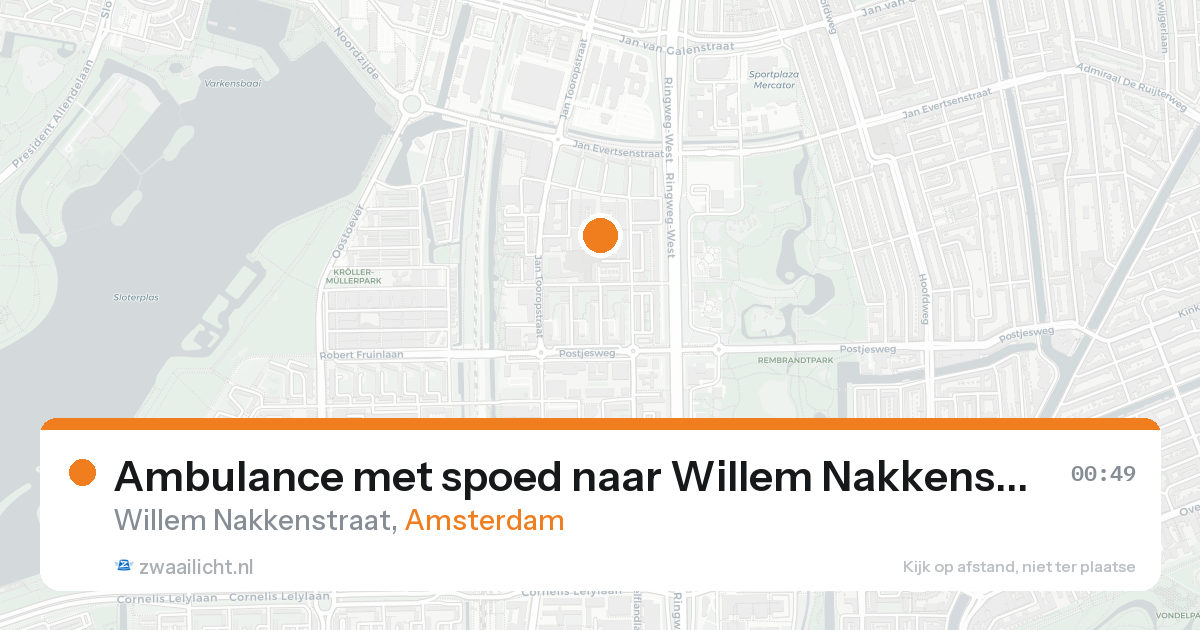 Ambulance met spoed naar Willem Nakkenstraat in Amsterdam — 7 feb 2026
