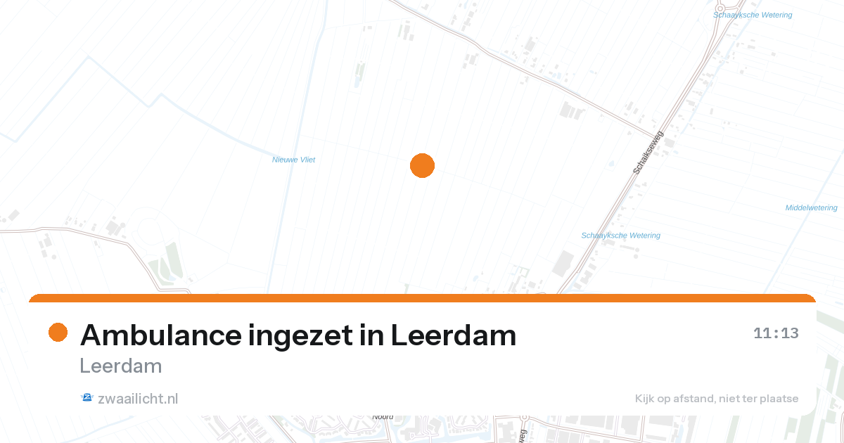 Ambulance ingezet in Leerdam — 27 aug 2026