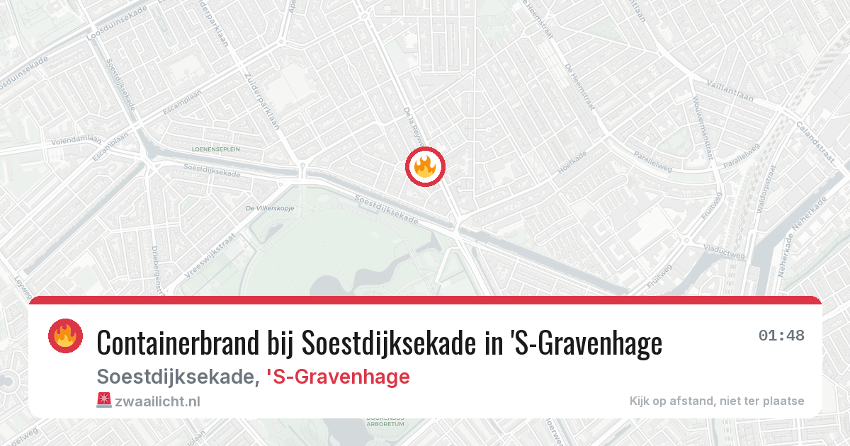 Containerbrand bij Soestdijksekade in 'S-Gravenhage — 23 jun 2026