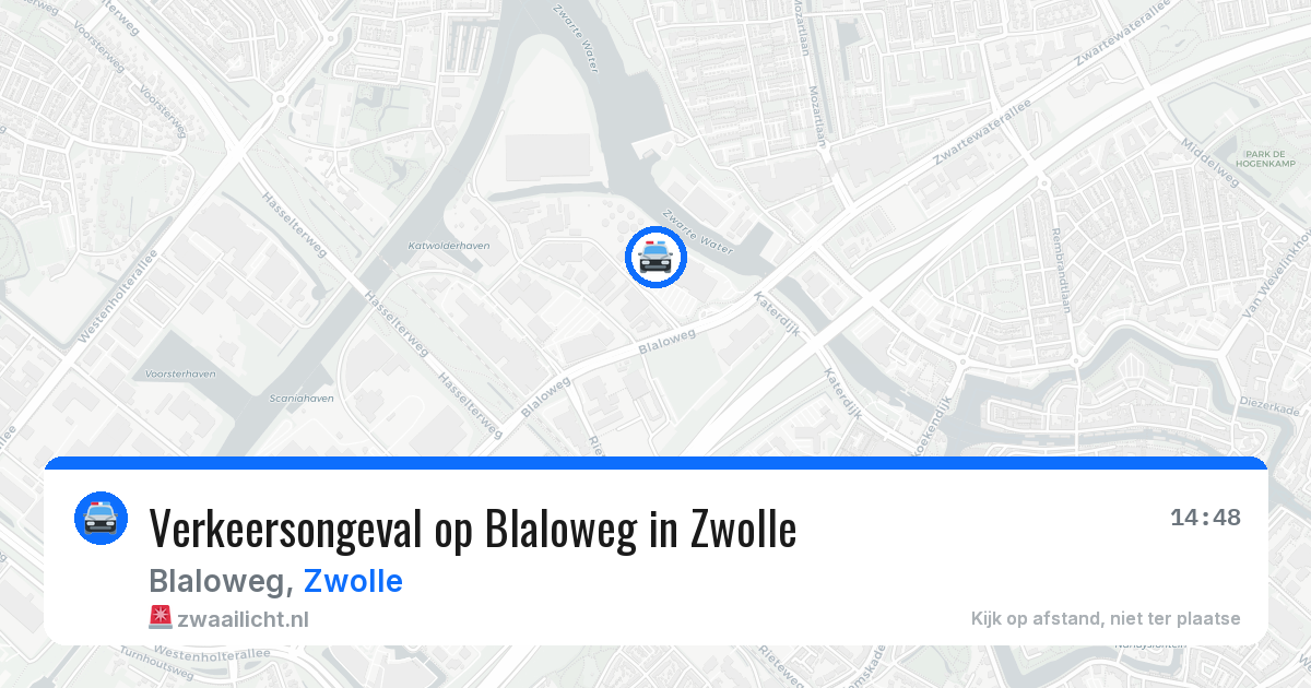 Verkeersongeval op Blaloweg in Zwolle — 10 mei 2026
