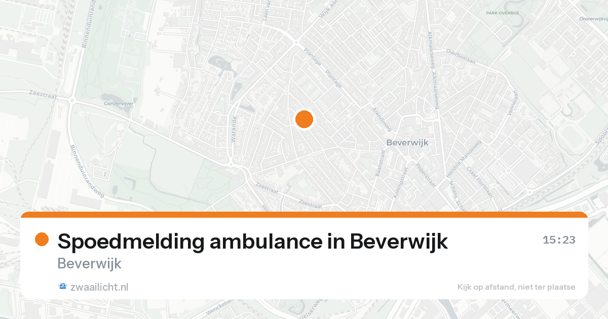 Spoedmelding ambulance in Beverwijk — 24 aug 2026