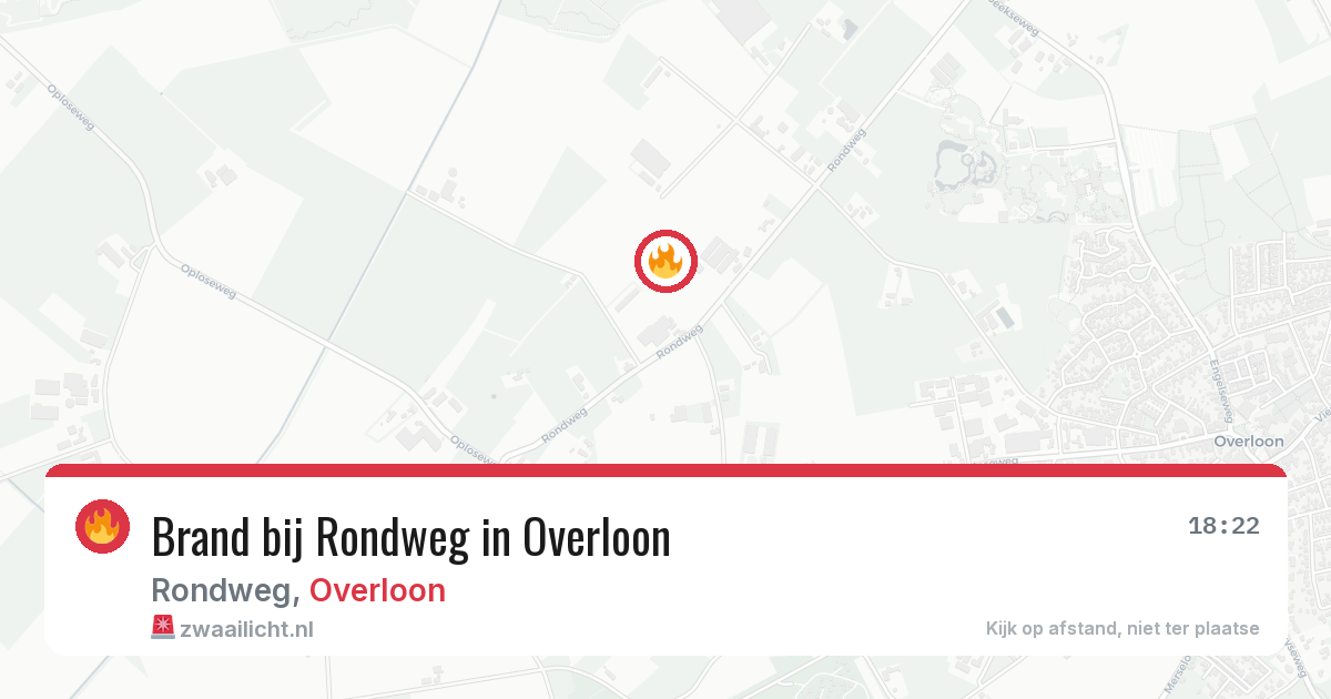 Brand bij Rondweg in Overloon — 8 apr 2026