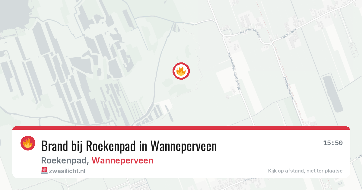 Brand bij Roekenpad in Wanneperveen — 12 aug 2026