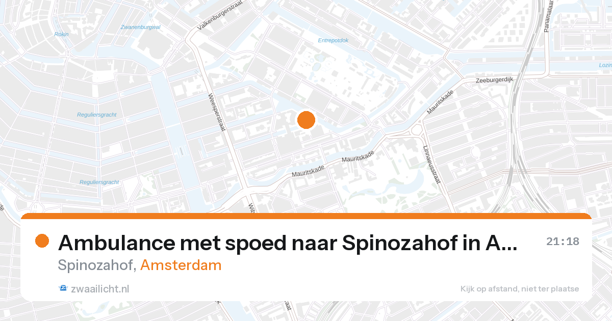 Ambulance met spoed naar Spinozahof in Amsterdam — 27 aug 2026